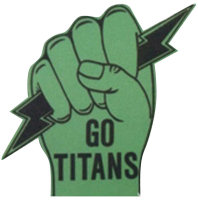 Foam Hands: 19 inch Fist with Lightning Bolt Foam Hands